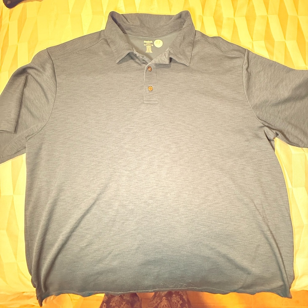 Reebok Men's Heather Gray Polo Shirt